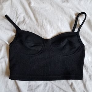 Black Cropped Top